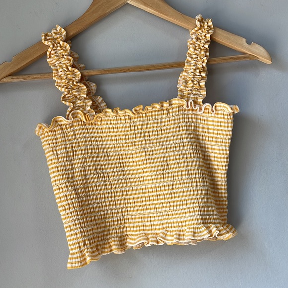 Reformation Leonore Smock Crop Tank Top - Picture 4 of 8